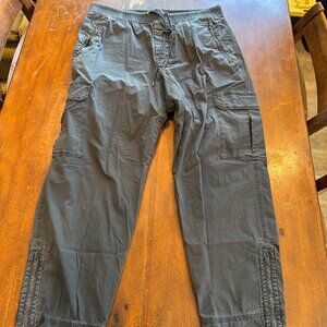 James Perse Utility Cargo Pants Olive Drawstring Waist Size 3